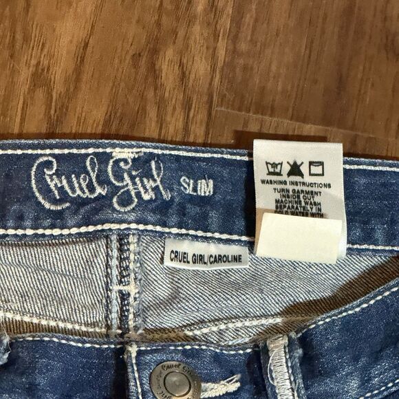 Cruel Girl Women’s Jeans Slim Caroline 9 Long Dark Wash - Picture 3 of 6